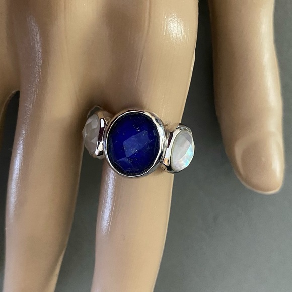 Judith Jack Lapis Lazuli, MOP doublet sterling silver ring - Picture 5 of 6